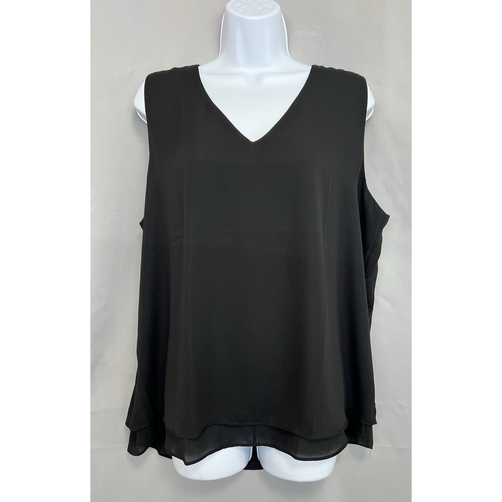 Ann Taylor Top Tank Sz XL Women's Black NWT